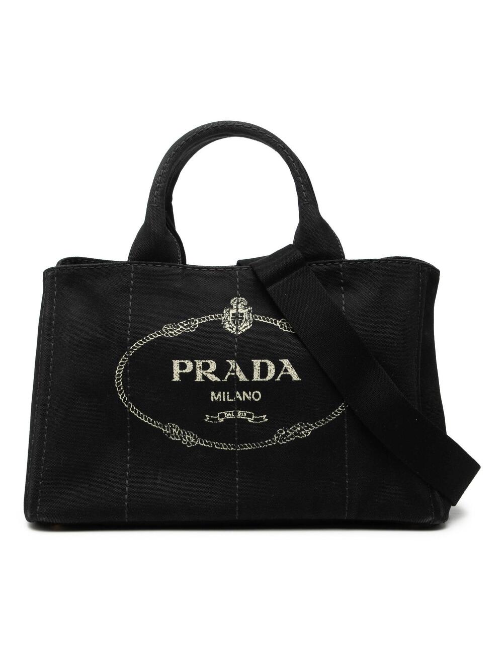 Prada Canvas Canapa Logo Satchel Pre- #276453P76B
